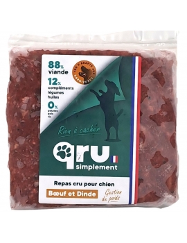BARF QRU Bœuf/Dinde 450gr