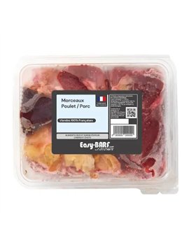 Raw Porc/Poulet Morceaux 800gr