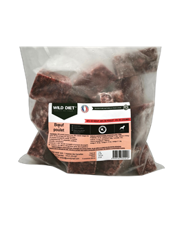 Wild Diet Boeuf/Poulet cubes 1kg (chiens)