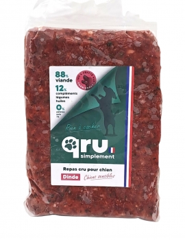BARF QRU Dinde 900gr