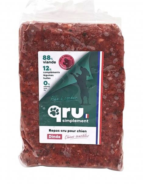 BARF QRU Dinde 900gr