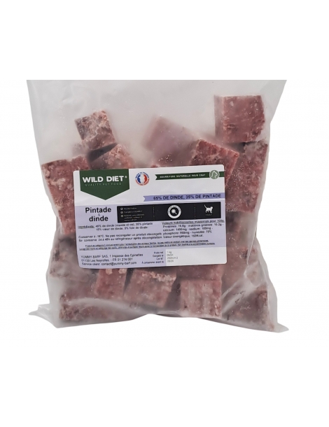 WD Pintade/Dinde cubes 1kg (chats)